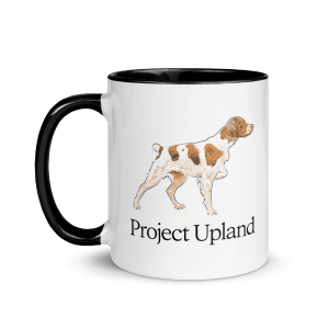 An American Brittany on an 11 oz coffee mug