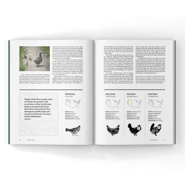 grouse of the pacific trail in a magazine