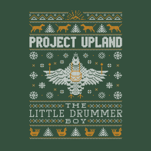Little Drummer Boy T-shirt close up of grouse artwork
