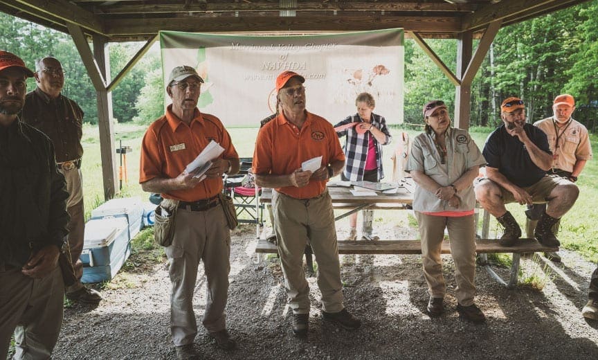 A group of NAVHDA judges during a testing event. 