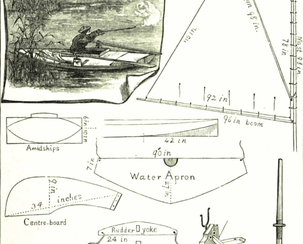 Diagrams on building a sneakbox