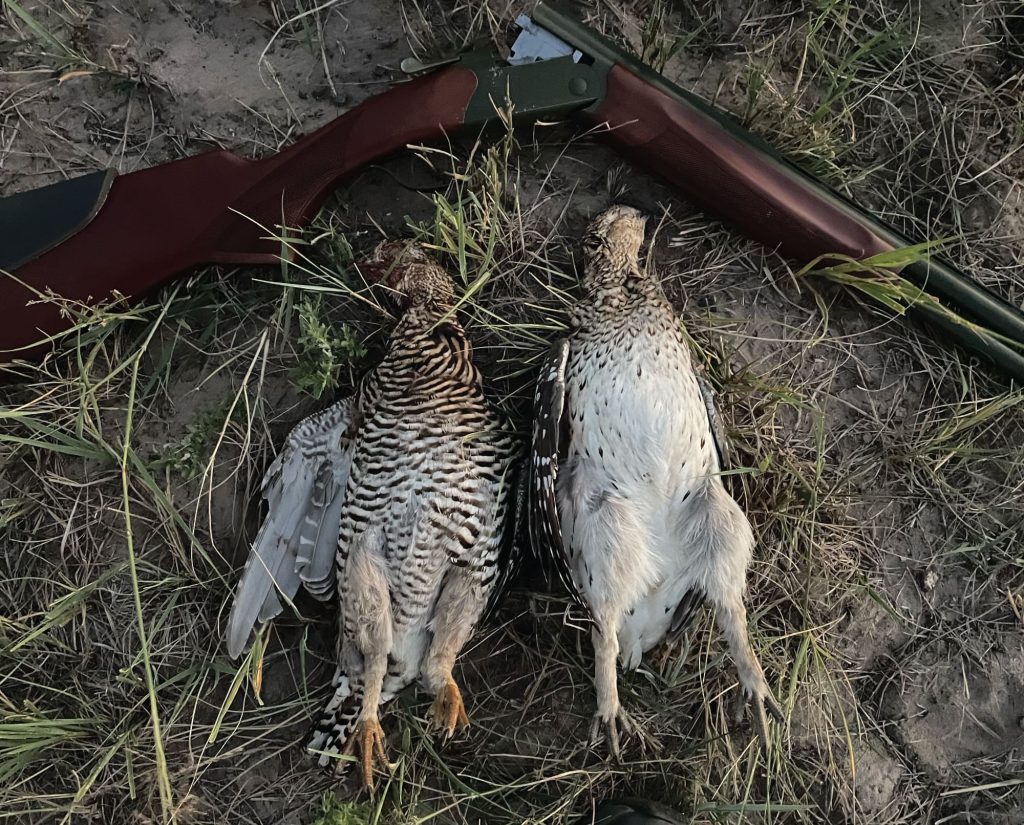 A successful prairie grouse hunt in Nebraska.