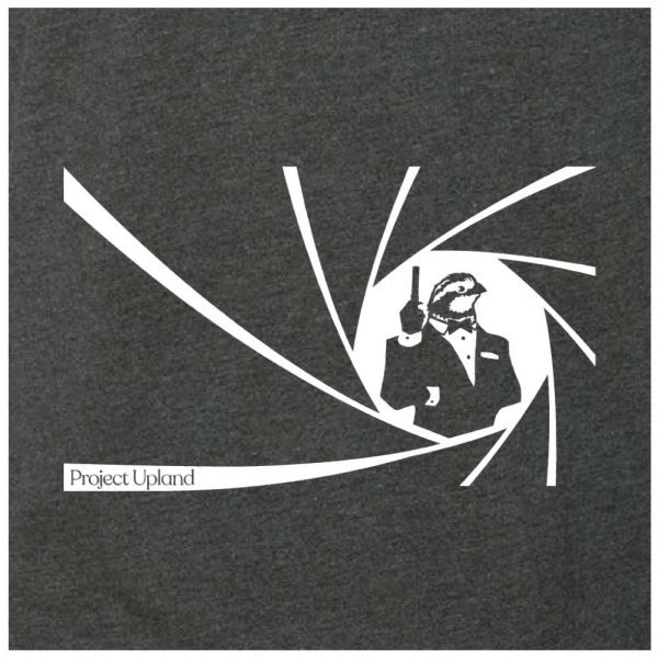 close up of the gentleman bobwhite 007 quail t-shirt