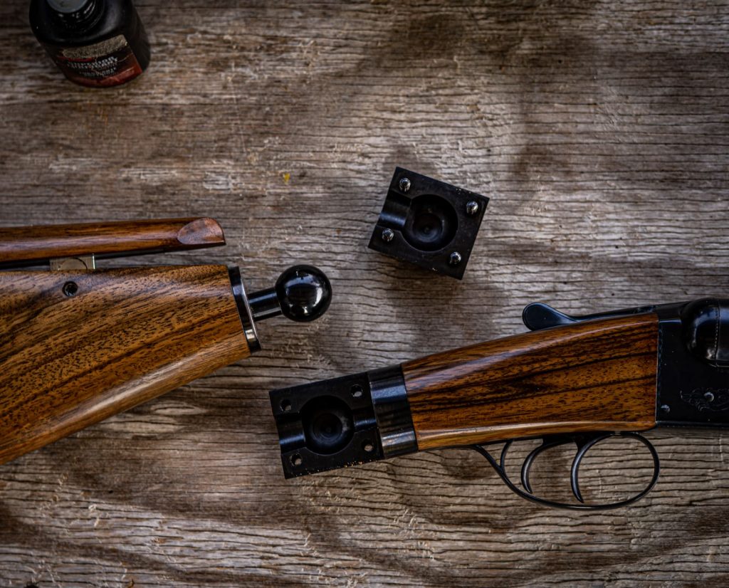 Image of Del Whitman's custom design gun fitting try-gun