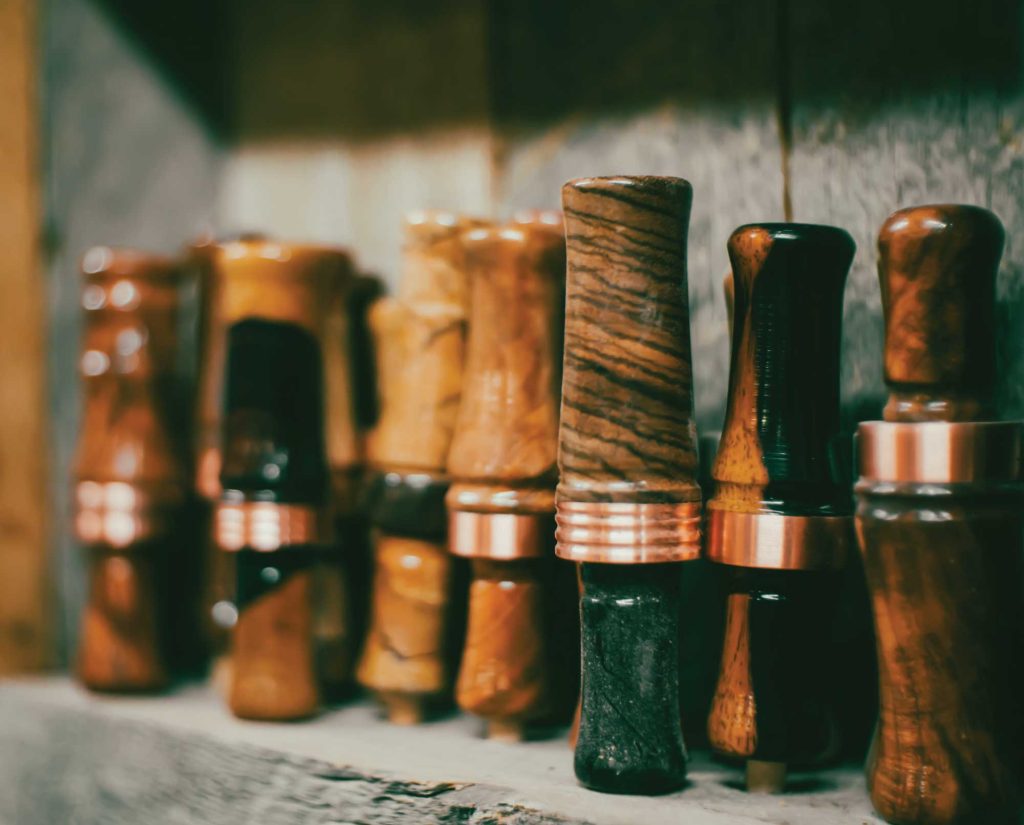 A collection of various basic duck calls