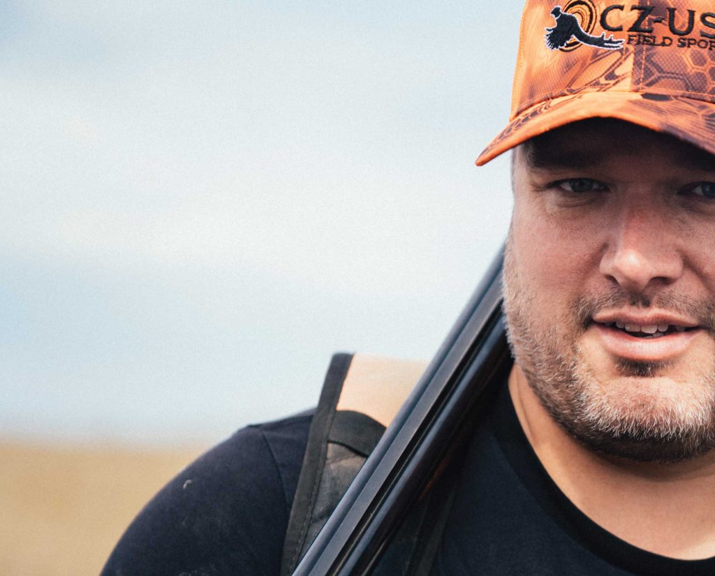 Tyler Webster hunting wild birds in North Dakota