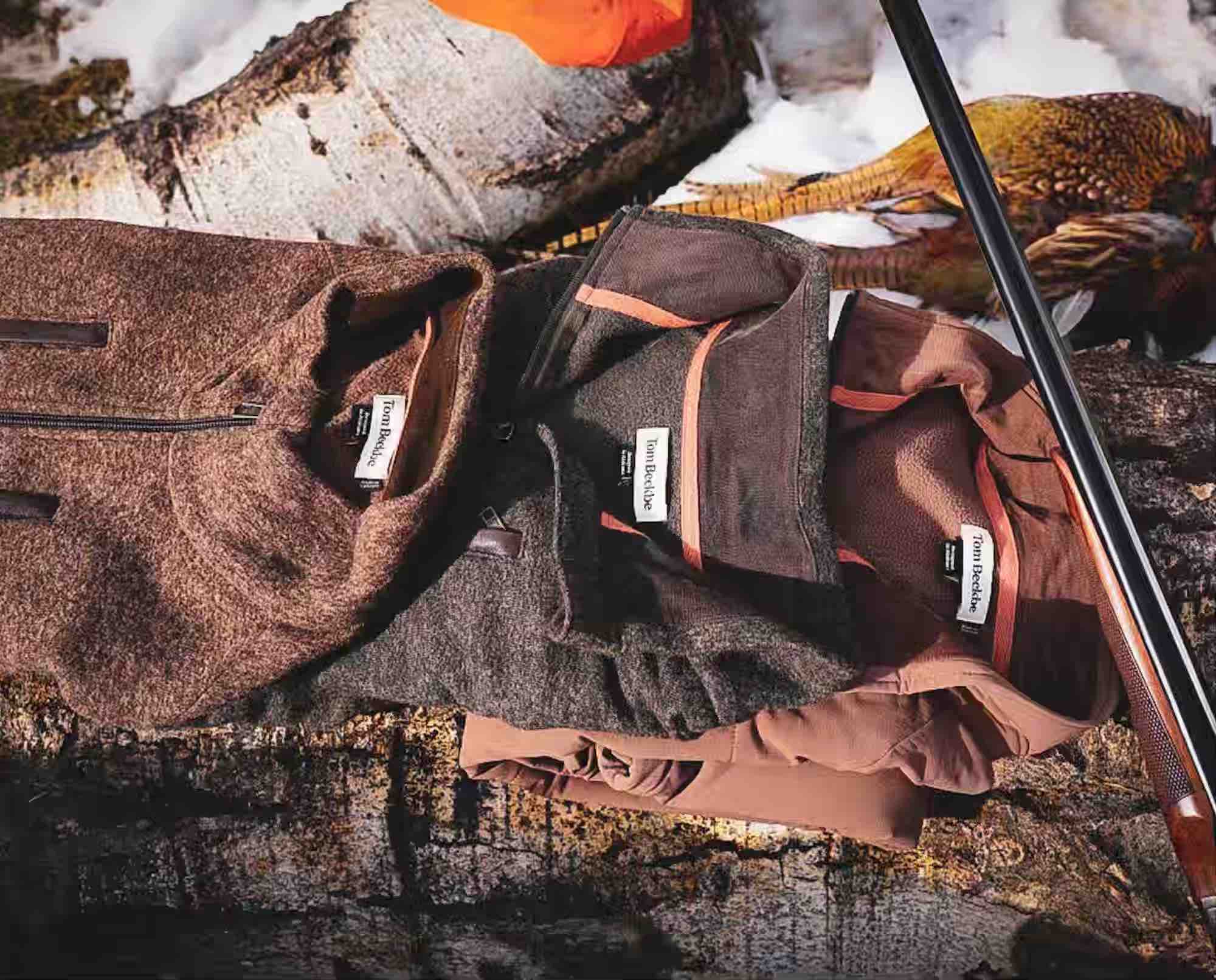 Tom Beckbe performance knit fleece shirts folded