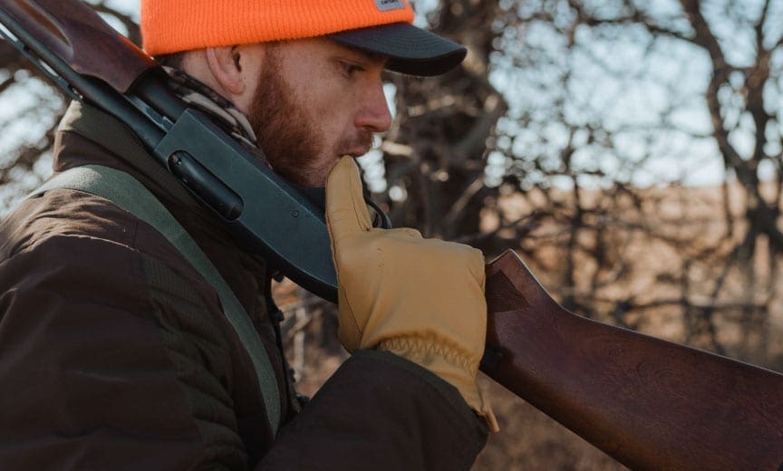 Hunting quail and pheasant with a Remington 870 pump shotgun.