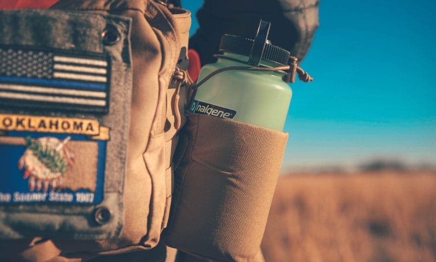 Close up of the Hunt Redi strap vest. 