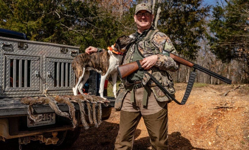 A CZ Upland Ultralight on a squirrel hunt.